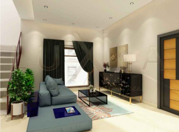 Modern living room design by LuXia LLP