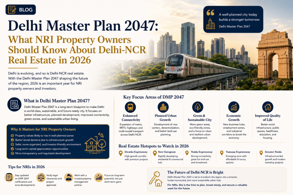 Delhi Master Plan 2047: What NRI Property Owners Should Know About Delhi-NCR Real Estate in 2026